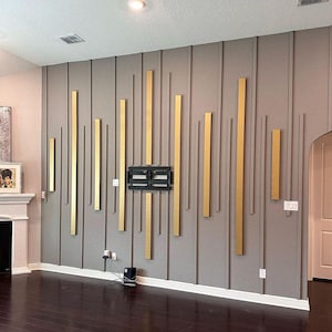 Customized Accent Wall Plans, Amazing Wall Design, Trim Wall Design, Digital Download , Unique Wall Design With Blueprints And Cutting List