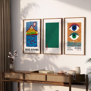 Yayoi Kusama Exhibition Poster Set, Japanese Wall Art (Digital Download)