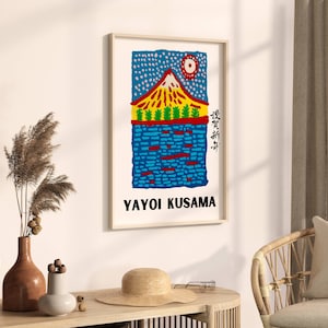 Yayoi Kusama Poster, Yayoi Kusama Print, Japanese Wall Art, Exhibition Poster, Printable Wall Art, Digital Download