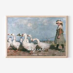 Vintage Nursery Painting, Farmhouse Print, Girls Room Country Decor PRINTABLE, Farmhouse Decor, Country Decor  #098