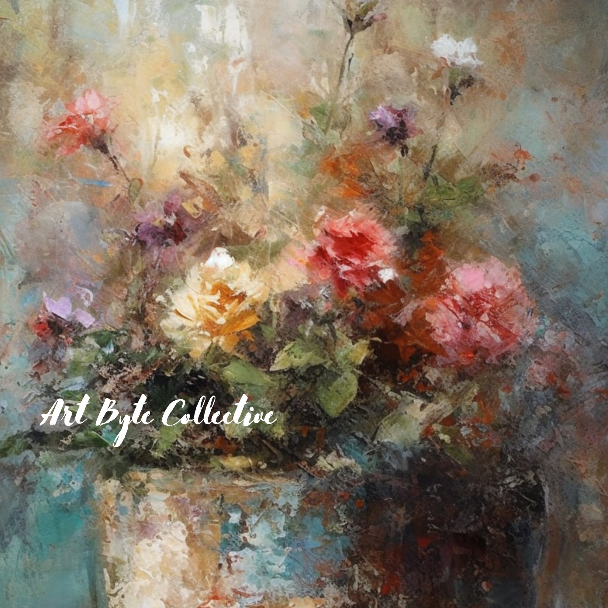 Rose Garden Oil Painting Vintage Moody Floral Art Print - Etsy