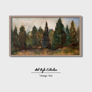 Samsung Frame TV Art | Vintage Landscape | Enchanting Forest: Digital Oil Painting for Captivating Landscape Art