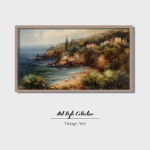 Samsung Frame TV Art | Vintage Landscape | Breathtaking Coastal Landscapes in Digital Art