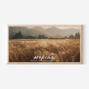 Samsung Frame TV Art | Vintage Hay field Painting | Neutral DIGITAL Download #TV002