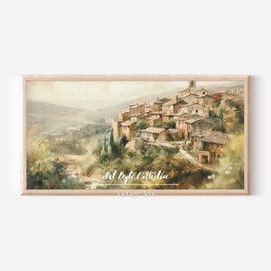 Samsung Frame TV Art | Vintage Italian Landscape | DIGITAL Download Painting | Landscape Art #TV05