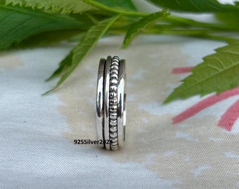 Handmade Sterling Silver Spinner Ring: Minimalist Stacking Jewelry