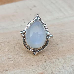 Handmade Moonstone Ring: 925 Sterling Silver Designer Jewelry