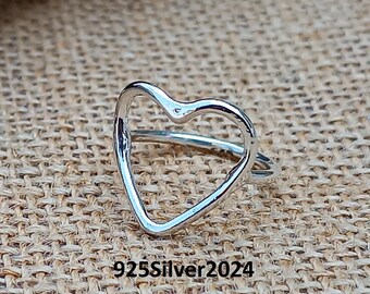LANIE HEART 4連RING SILVER925 4.4 Mm Knotted Hearts Band Ring Trendy Band New Design Solid