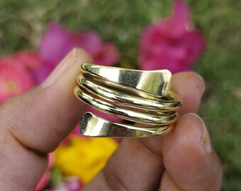 Handmade Solid Brass Adjustable Ring: Promise Jewelry