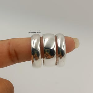 Sterling Silver 3 Band Ring Set, Simple Daily Wear Band, Party Wear Ring, Gift For Mom, Men And Women Band, Anniversary Gift For Mom