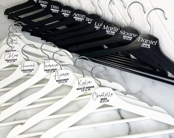 Personalised coat hangers | Bridesmaid coat hangers | Groomsmen coat hangers | Bridesmaid Proposal Gifts| Custom text