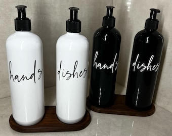 Hand wash | Dish wash | Pump bottles | Custom Text |  500ml Refillable bottles