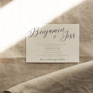 Timeless Elegance: Calligraphy Engagement Party Invitation Template