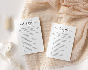 I Spy wedding Game for Reception Printable Wedding reception game wedding guest game wedding table games wedding i spy game wedding editable