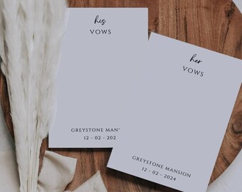 To My Husband To My Wife On Our Wedding Day Card Template Ribbon Wedding Vows Booklet Vows Book Set of 2 Letter To My husband Letter To Wife