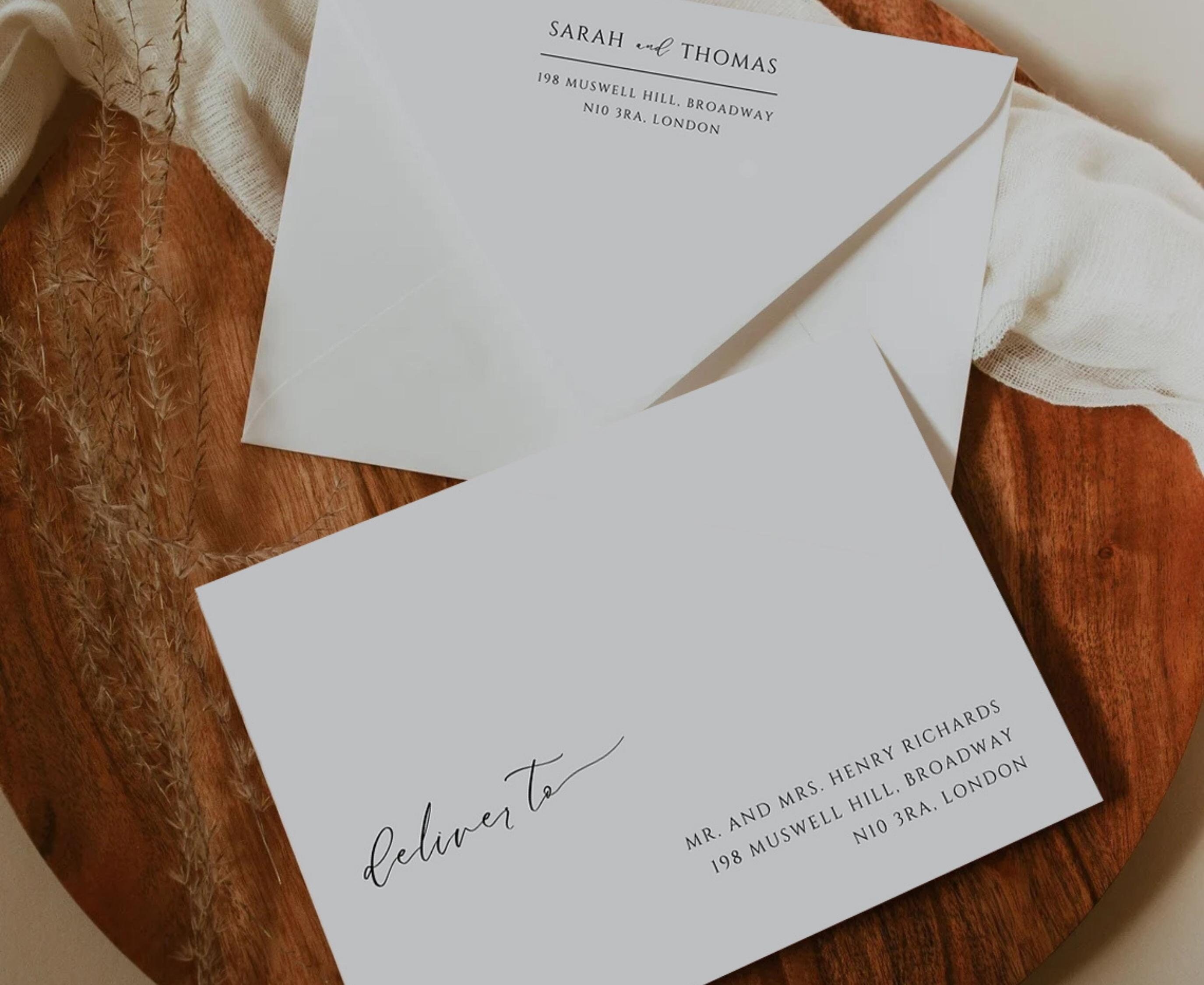 Wedding Template Collection. Modern, Minimalist Design With Bold, Eyecatching Names. Templates