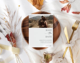 Save the date template, Downloadable template, Editable template, Wedding invitation template #Cha