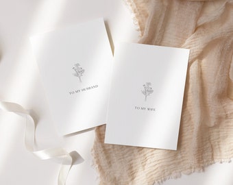 To My Husband To My Wife On Our Wedding Day Card Template Wedding Vows Booklet Vows Book Set of 2 Letter To My husband Letter To Wife