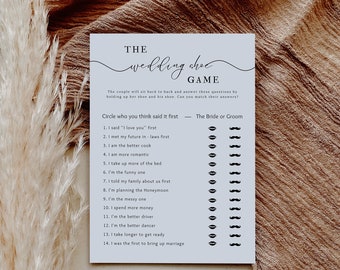 Bruiloft schoen spel afdrukbare, bruids douche schoen spel, leuk paar douche spel, vrijgezellenfeest spel, Instant Download