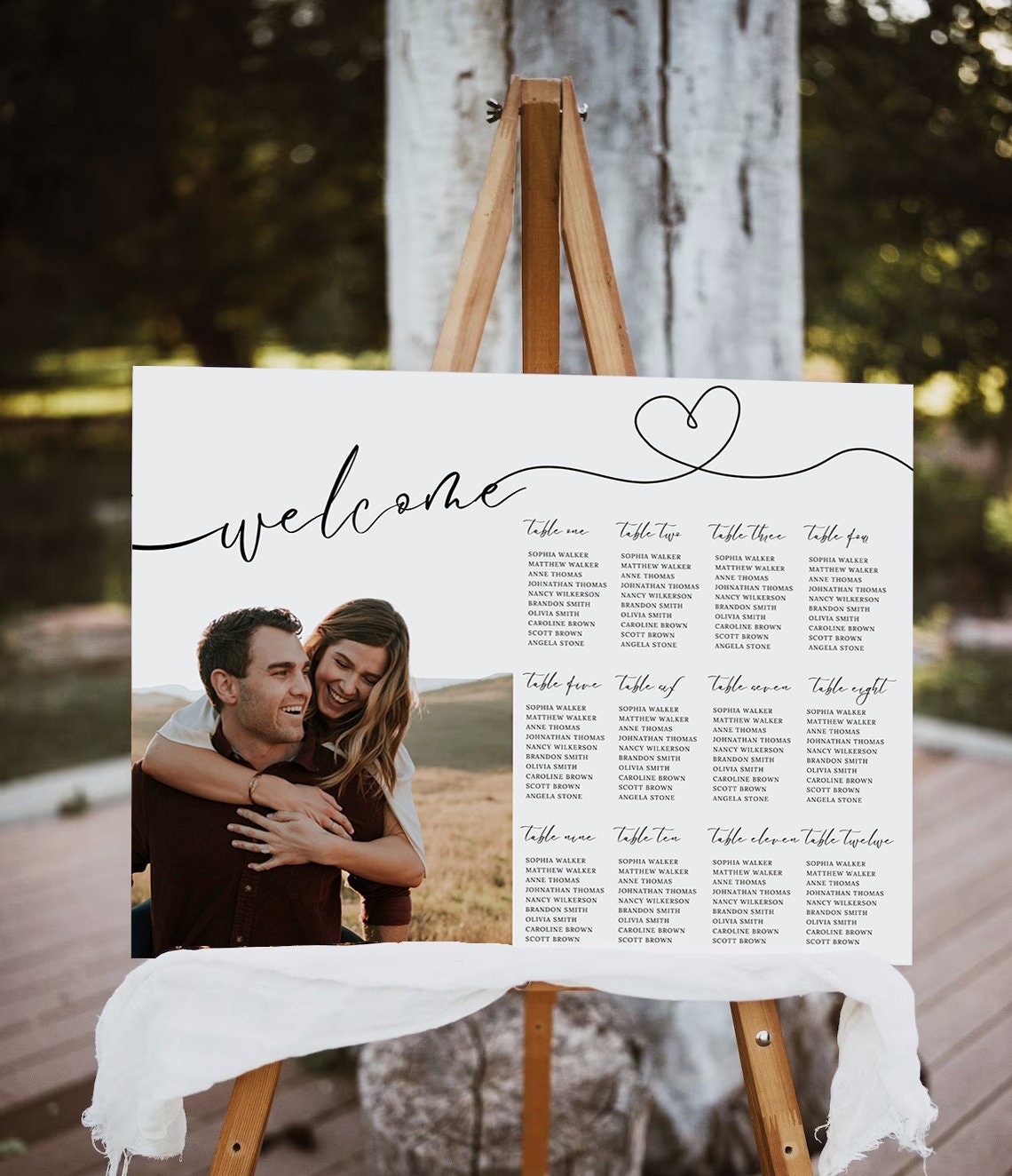 Seating Chart Write In Seating Chart Template, Modern Calligraphy, Editable & Printable ...