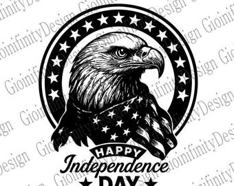 American Eagle Patch: Patriotic 4th of July Emblem (SVG PNG)