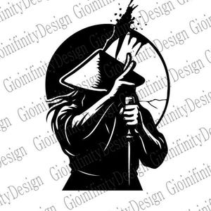 Black White Samurai Warrior Patch Logo | Katana Sword Japan Art | Minimalist Japanese Ronin SVG PNG Design