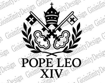 Pope Leo XIV Crest Patch: Papal Tiara & Keys - Catholic Gift