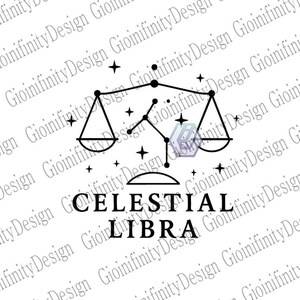 Celestial Weegschaal dierenriem patch | Minimalistisch zwart-wit sterrenbeeld Weegschaal | Weegschaal sterrenbeeld borduurontwerp