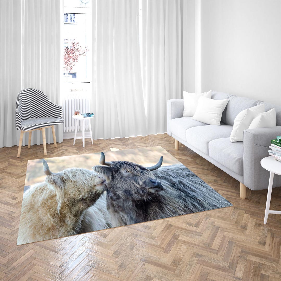 Two Ox Rugs, Cow Rugs, Ox Rugs, Animal Rug, Accent Rug, Soft Rug ...