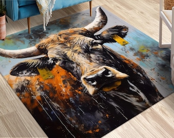 Cow Rug, Farm Rug, Farmhouse Rugs, Animal Rug, Wedding Rug, Corridor Rug, Personalized Gifts, Anti-Slip Carpet, Small Rug, Front Door Rug,