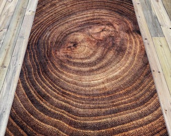 Wood Rugs, Tree Trunk Rugs, Tree Rug, Modern Rug, Thin Rug, Stair Rug, Wedding Rug, Bathroom Rug, Machine Washable Rug, Door Mat,