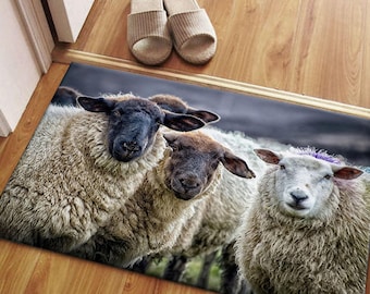 Sheep Rugs, Farmhouse Rugs, Farm Rug, Animal Rug, Wall Hanging Rug, Salon Rug, Pet Friendly Rug, Nursery Rug, Anti-Slip Carpet, Area Rug,