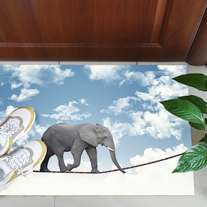 Acrobat Elephant Rug,Abstract Rugs,Animal Rug,Personalized Gifts,Thick Rug,Gift For The Home,Small Rug,Gift For Her,Kitchen Decor Art,Canvas Wall Art,Christmas Gifts,Framed Wall Art,Holiday Decor Art,