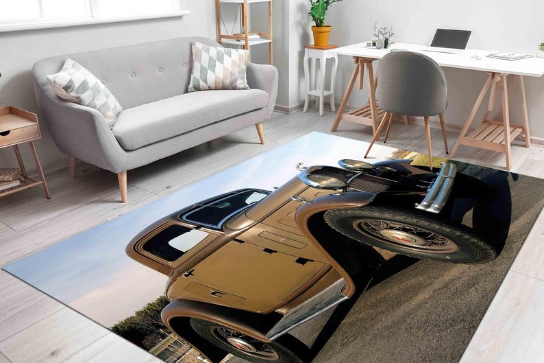 Car Rug Classic Lincoln 1932 Rug, Old Car Rug, Vintage Car Rug, Car Rugs, Wall Hanging ...