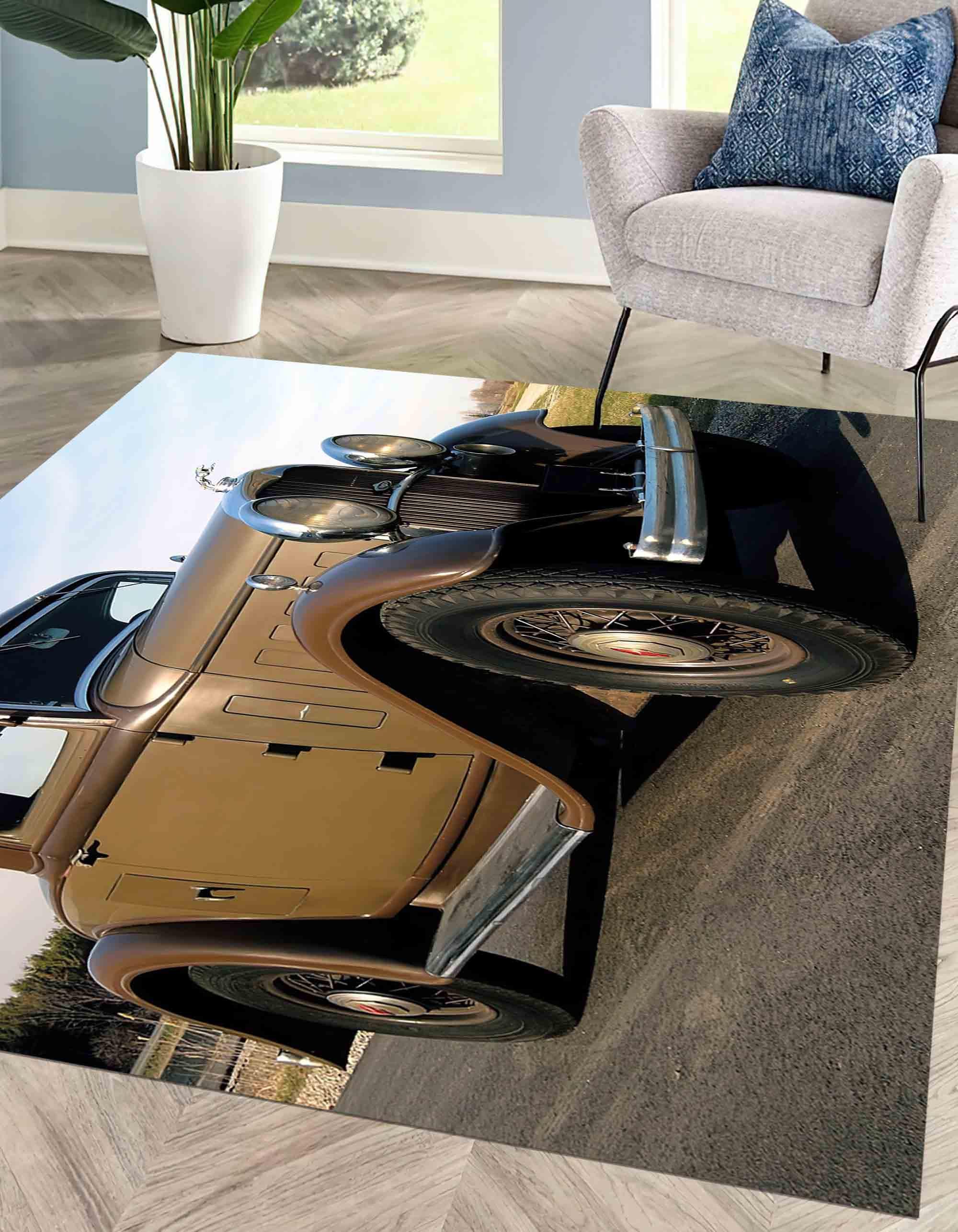 Lincoln 1932 Rug, Old Car Rug, Vintage Car Rug, Car Rugs, Wall Hanging ...