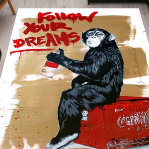 Popular Rug, Door Mat, Salon Decor Rug, Gift For Him, Man Cave Rug, Banksy Monkey Rug, Graffiti Rug, Personalized Rug, Hallway Rug,