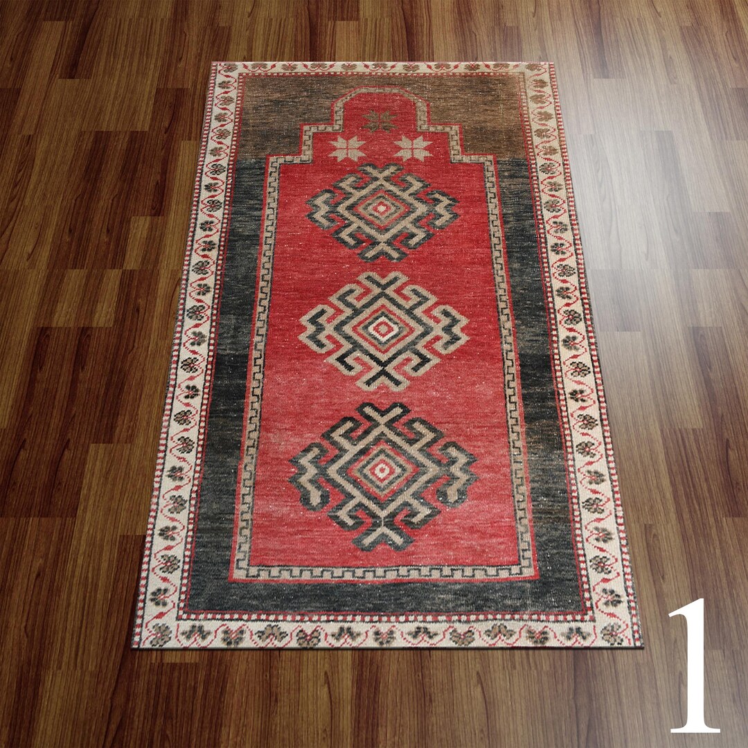 Musim Rugs Vintage Design Rugs, Geometric Pattern Rug Prayer, Brown Rugs, Muslim ...