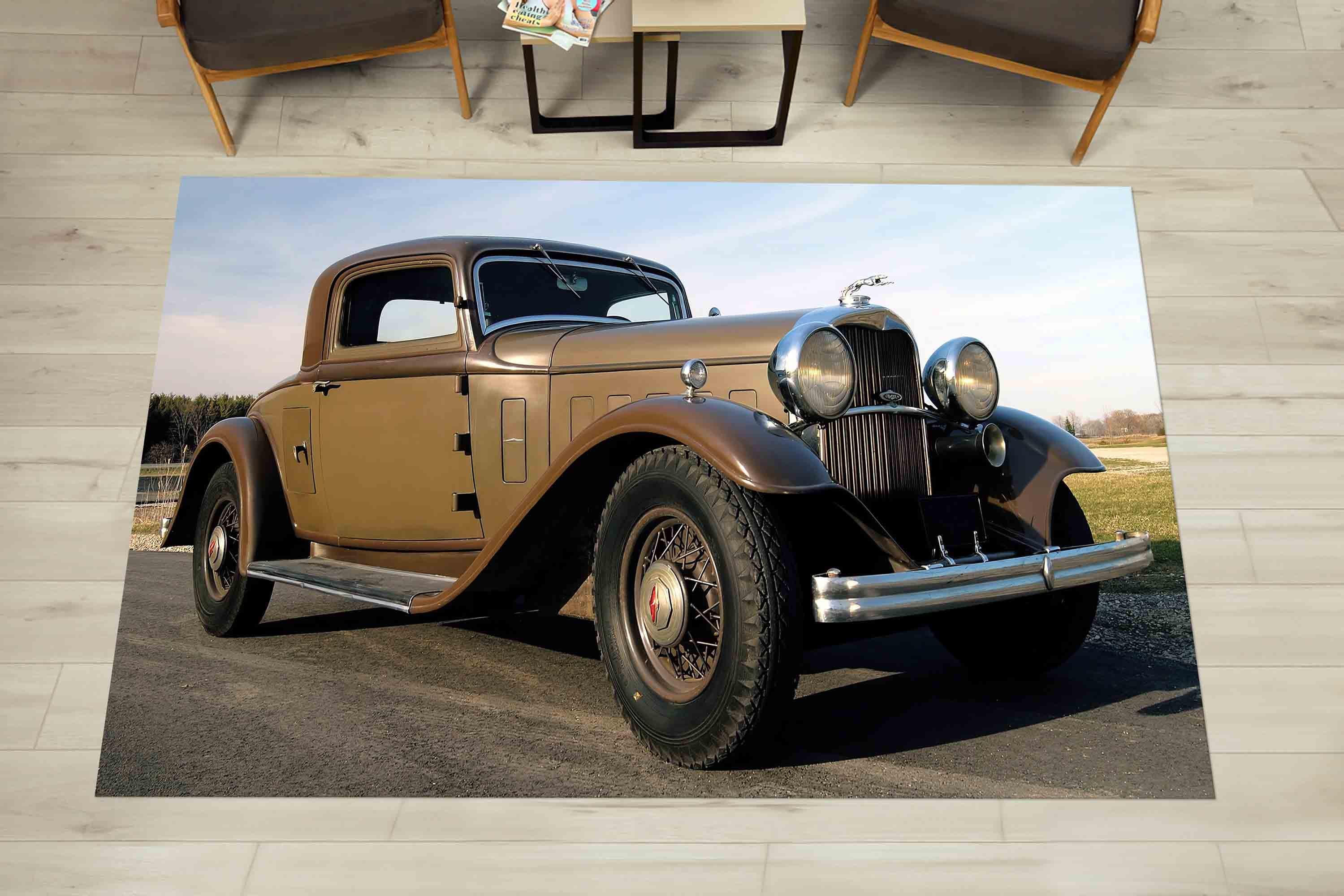 Car Rug Classic Lincoln 1932 Rug, Old Car Rug, Vintage Car Rug, Car Rugs, Wall Hanging ...
