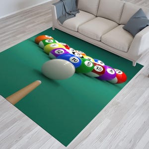 Billiard Rug, Boy Room Rugs, Office Rugs, Motivation Rugs, Gift For Her, Bathroom Rug, Bath Rug, Chenille Rug, Pet Friendly Rug,