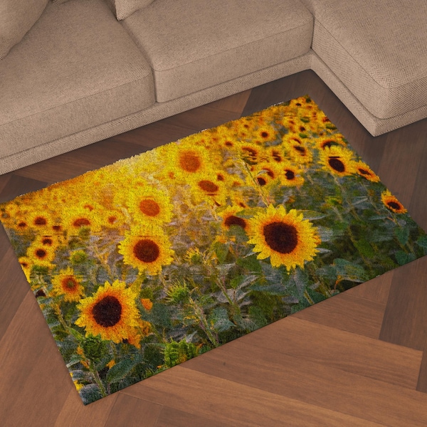 Sunflower Rug - Etsy