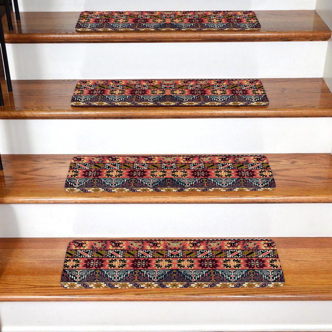 Watch Your Step Rug Vintage Step Rug, Pattern Look, Washable Pad, Cozy Floor, Antique ...