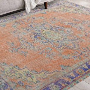 Office Decor Rug, Stair Rug, Accent Rug, Gift For Him, Orange Rugs, Moroccan Design Rugs, Living Room Rug, Pattern Rug, Small Rug,