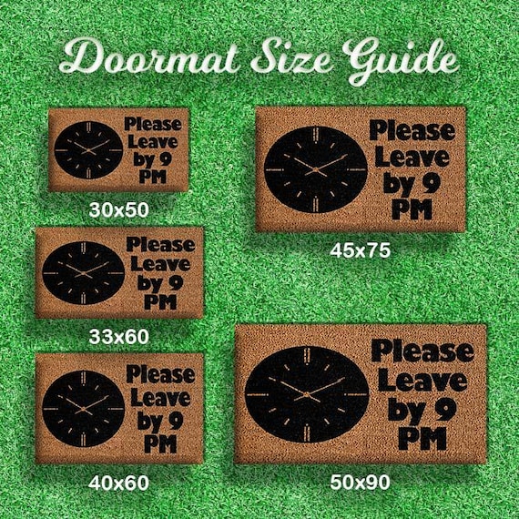 Please Leave by Nine Doormat, Funny Welcome Door Mat, Modern