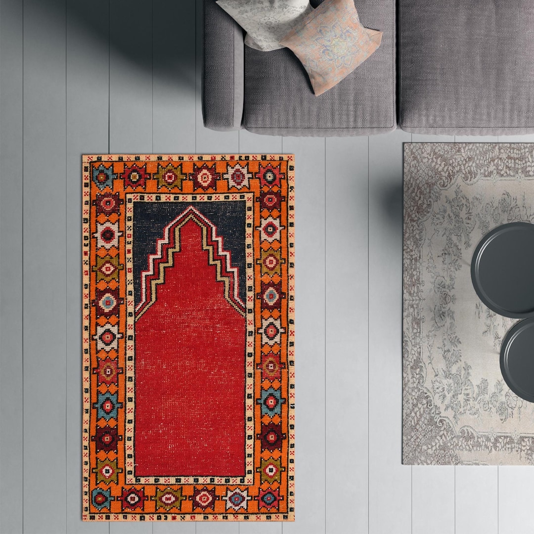 Muslin Rug Vintage Pattern Prayer, Turkish Rug Pattern Prayer, Floral Rugs, Muslim ...