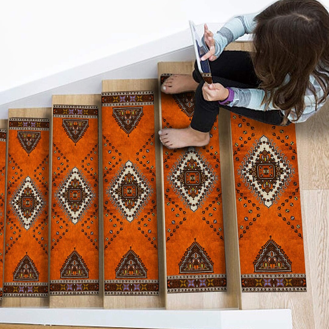 Dream Step Area Rug Orange Step Rug, Vintage Step Rug, Non Slip Step Rug, Custom Step Rug ...