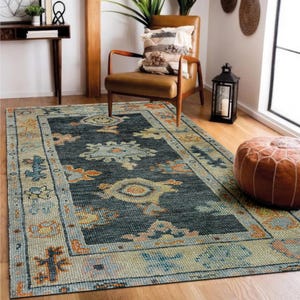 Black Rugs, Medallion Pattern Rugs, Ethnic Pattern Rug, Luxury Rug, Turkish Rug, Indoor Rug, Kitchen Rug, Colorful Rug, Thin Rug,