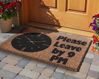 Please Leave by Nine Doormat, Funny Welcome Door Mat, Modern