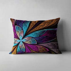 Butterfly Cushion, Flower Pillow Cover, Fractal Pillow, Flower Pillow, Butterfly Pillow Sham, Modern Printed Pillow, Housewarming Gift,