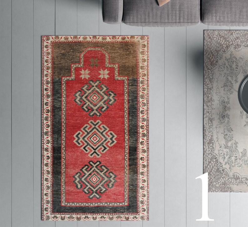 Prayer Rug Basic Brown Vintage Design Rugs, Geometric Pattern Rug Prayer, Brown Rugs, Muslim ...