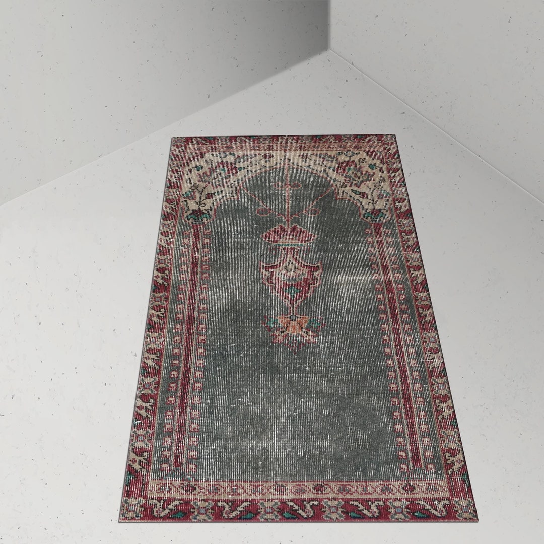 Vintage Design Rugs, Turkish Rug Pattern Prayer, Muslim Rug, Islamic ...
